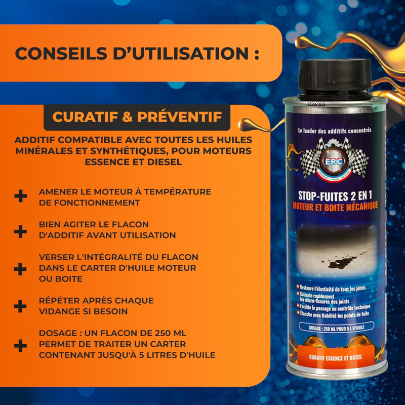 ERC stop fuite huile moteur